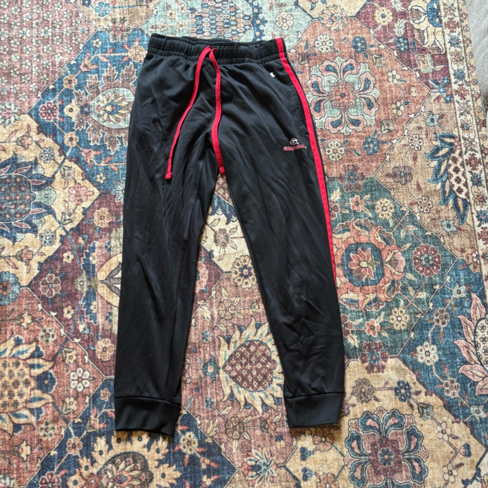 Black and Red UGA Sweatpants